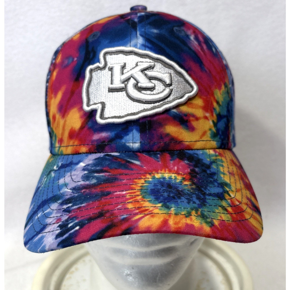 Kansas City Chiefs Womens New Era NFL 9Forty Hat Cap Tie-Dye Adj Back One Size